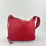 Large Zip Flap pocket Hobo Crossbody Red - Big Bag NY