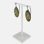 Heather Guidero Gold Mosaic Oval Dangle Earrings - Big Bag NY