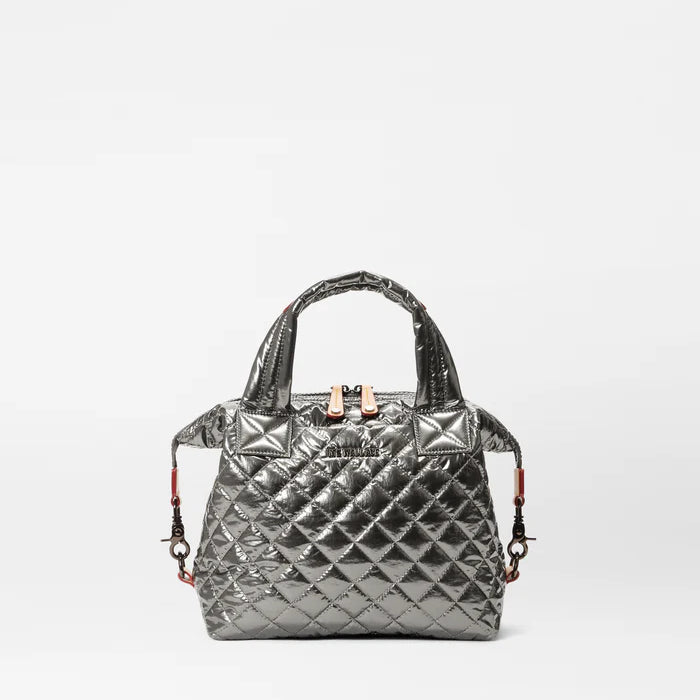 Pewter Metallic MZ Wallace Small Sutton Deluxe - Big Bag NY