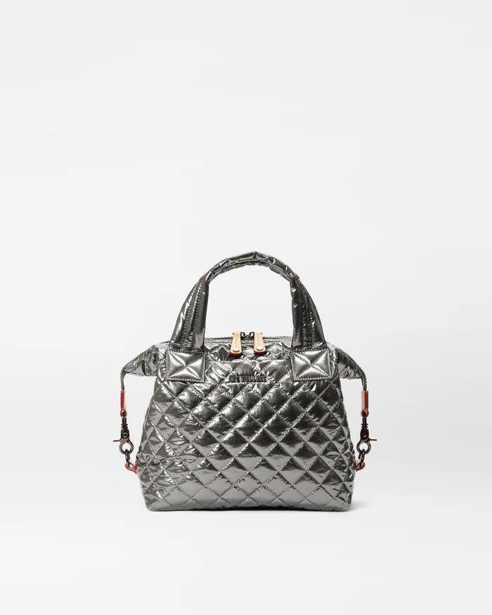 Pewter Metallic MZ Wallace Small Sutton Deluxe - Big Bag NY