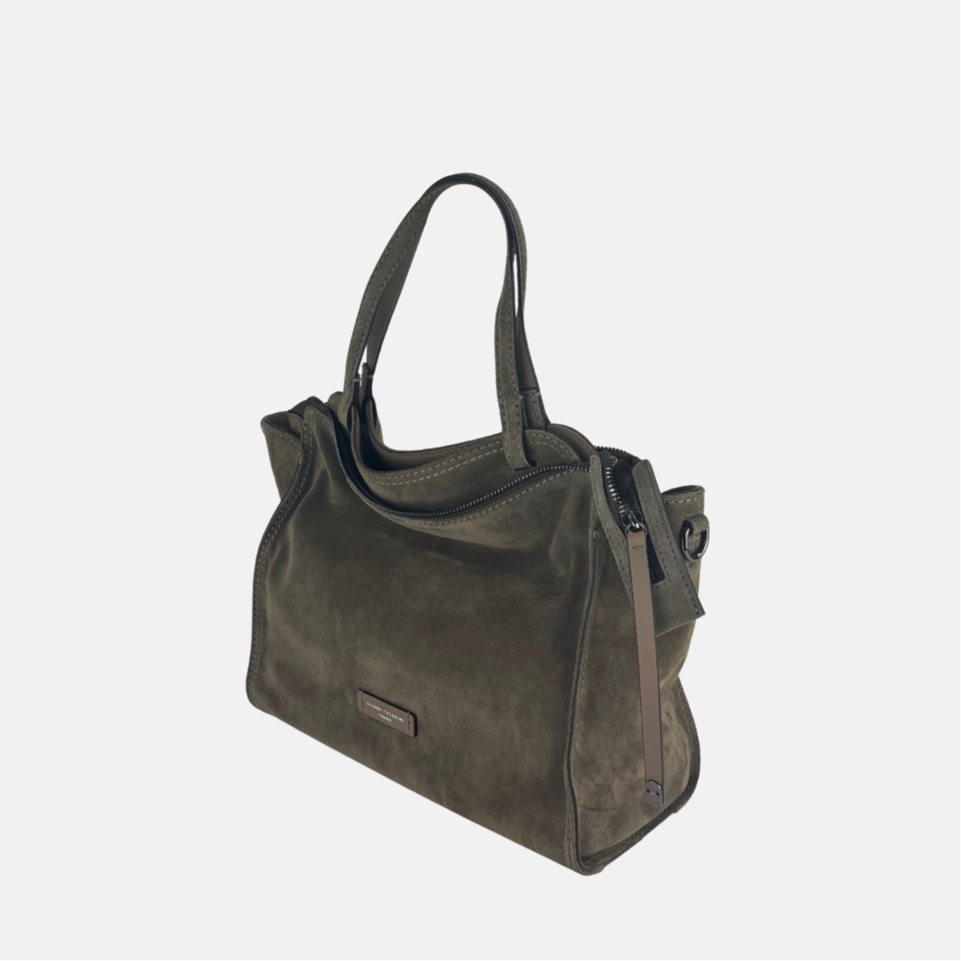 Gianni Chiarini Janis Suede Medium Convertible Tote - Big Bag NY