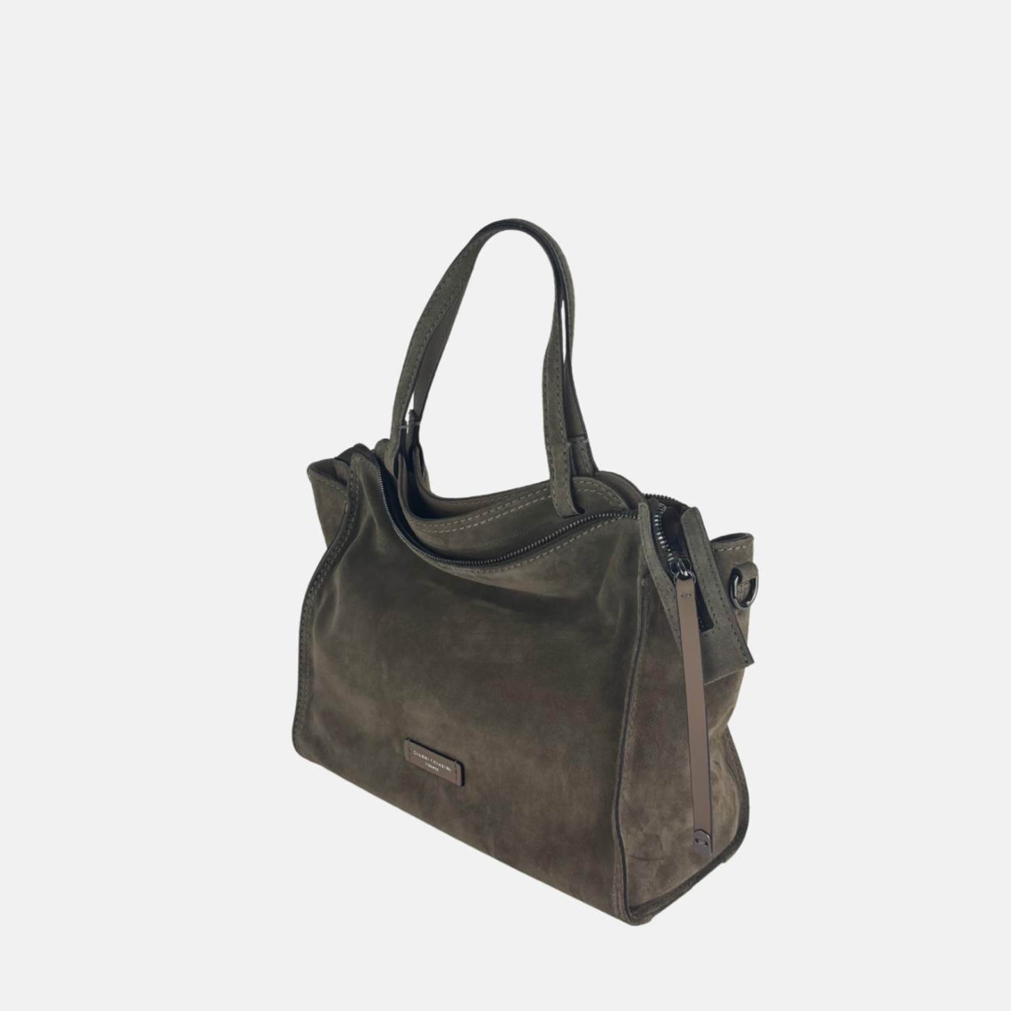 Gianni Chiarini Janis Suede Medium Convertible Tote - Big Bag NY