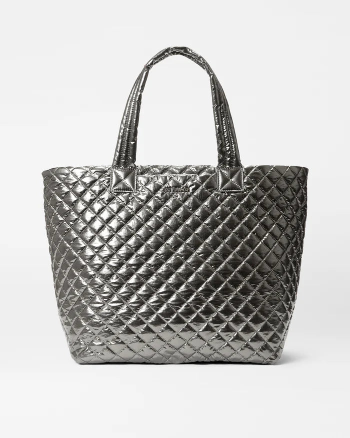 Pewter Metallic MZ Wallace Large Metro Tote Deluxe - Big Bag NY