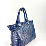 FLAMINGO MAXI DOTS Perforated Tote INK BLUE - Big Bag NY 1