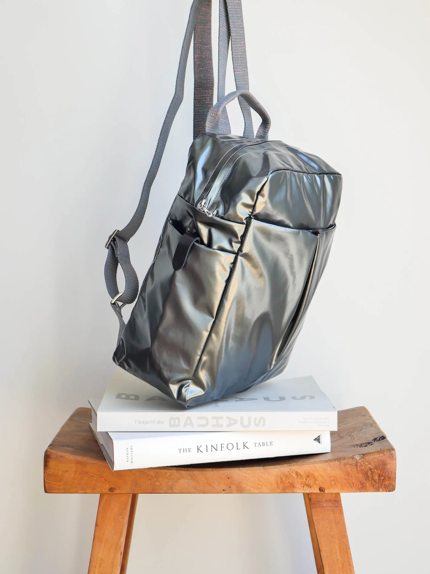 Brontibay Flashback Glam Backpack in Mineral Grey - Big Bag NY