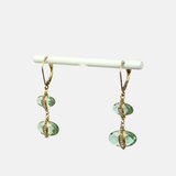 Fluorite Almond Double Drop Earrings - Big Bag NY