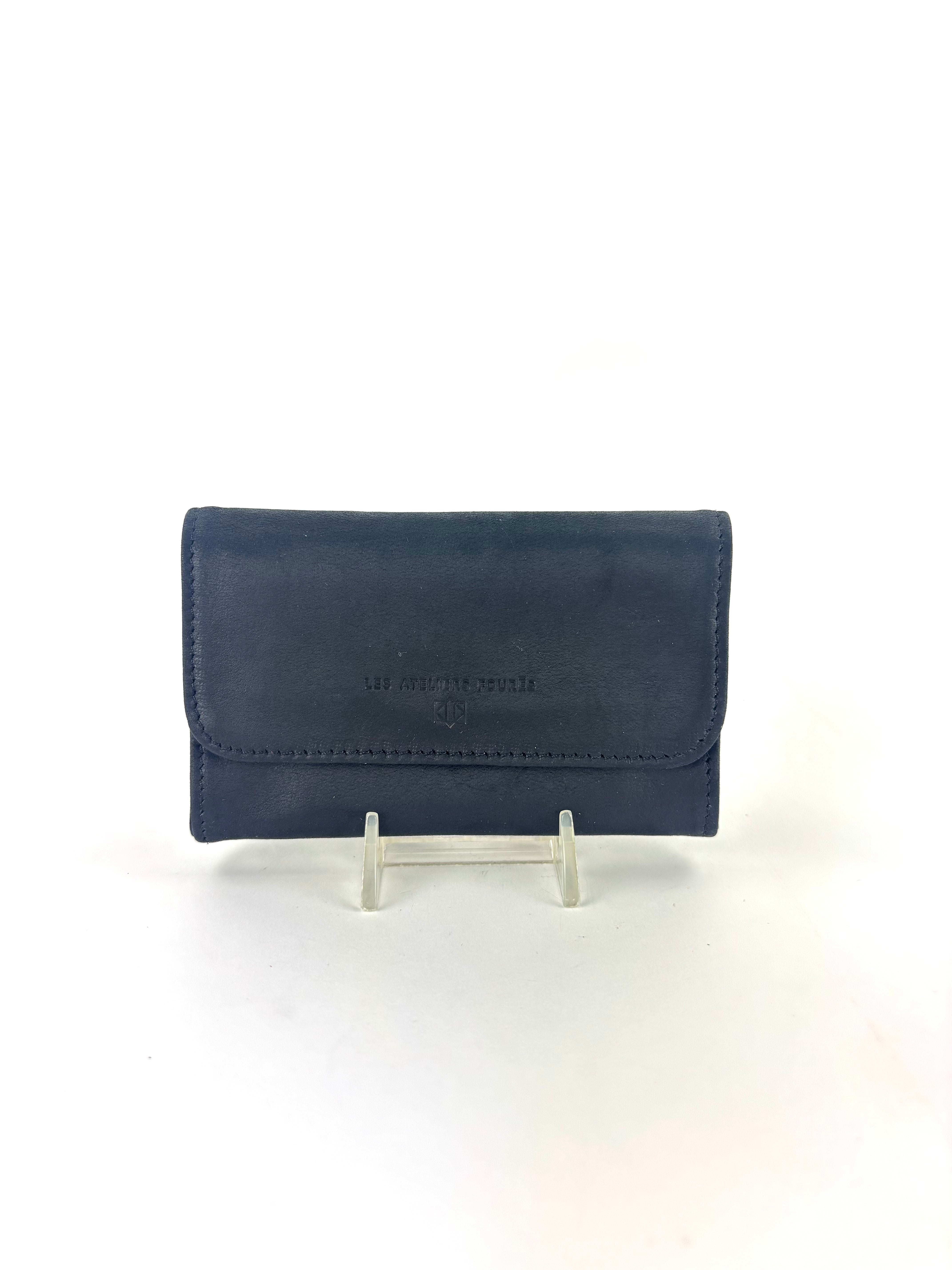 Foldover Coin Purse with Card Inserts Black - Big Bag NY