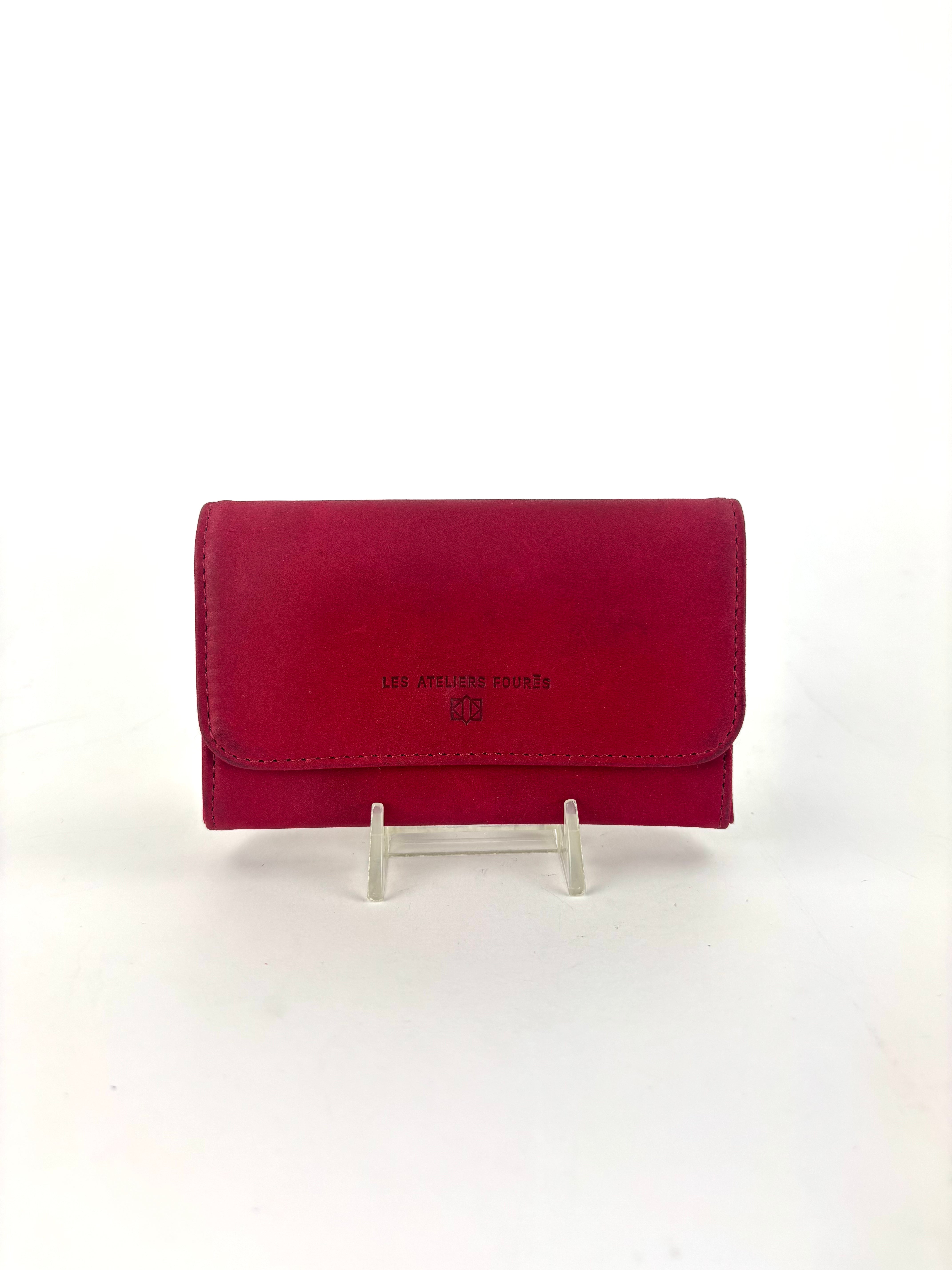 Foldover Coin Purse with Card Inserts Red - Big Bag NY