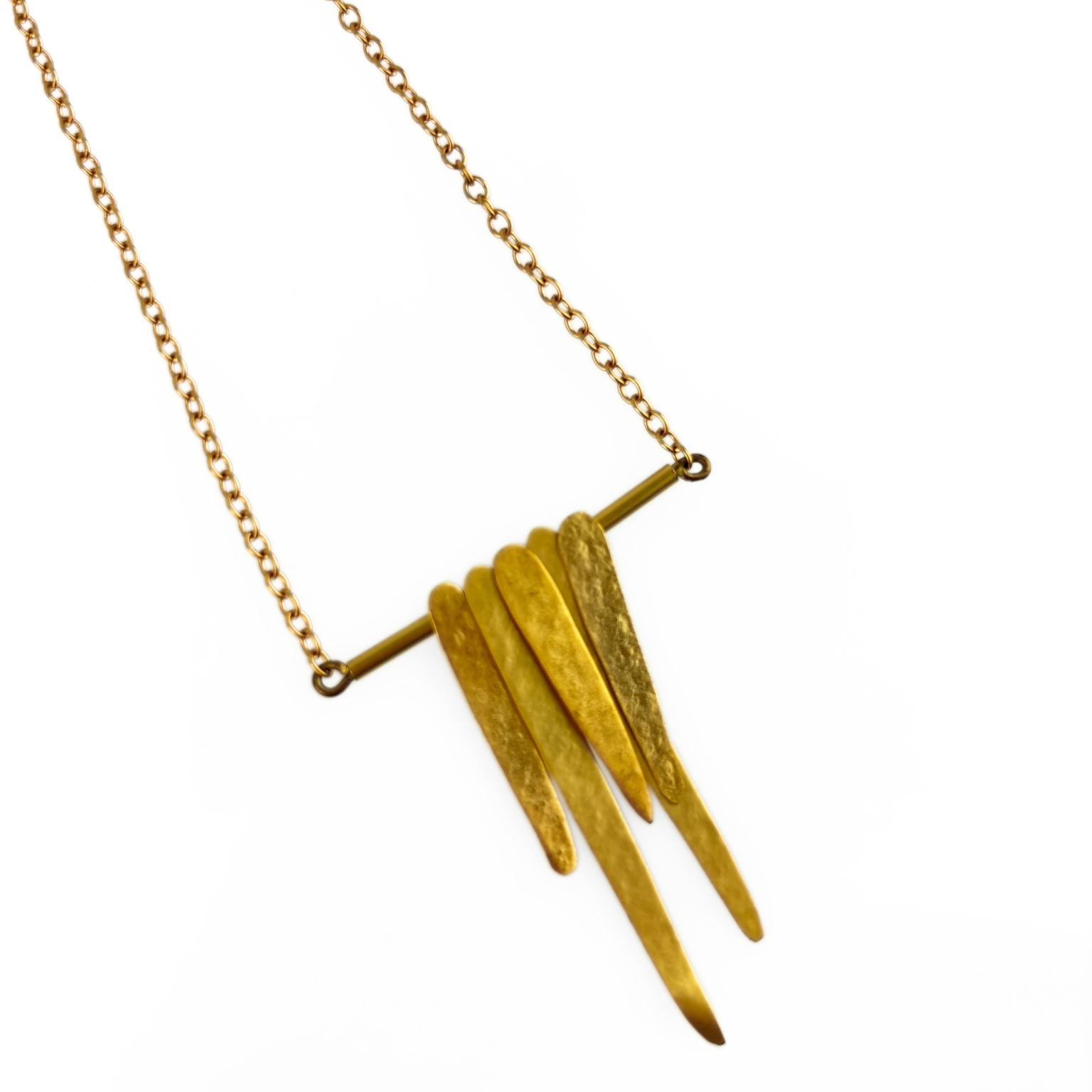 Fotini Gold Fringe Necklace - Big Bag NY