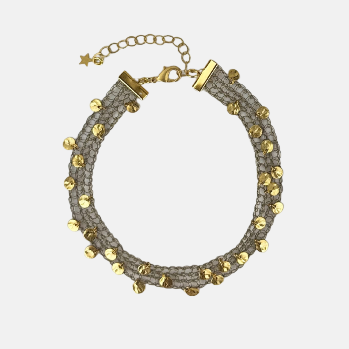 Fotini Gold Mesh Coin-Drop Choker - Big Bag NY