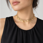 Fotini Gold Mesh Coin-Drop Choker - Big Bag NY