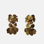 Fotini Hand Painted Chunky Flower Earrings - Big Bag NY