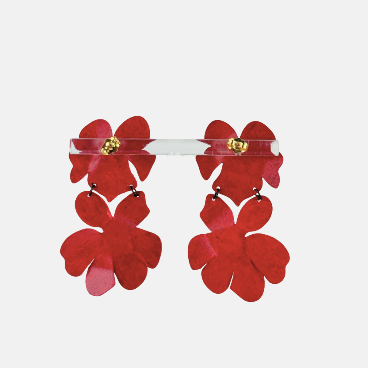 Fotini Hand Painted Chunky Flower Earrings - Big Bag NY