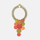 Fotini Hand Painted Patina Circles Collar Necklace - Big Bag NY