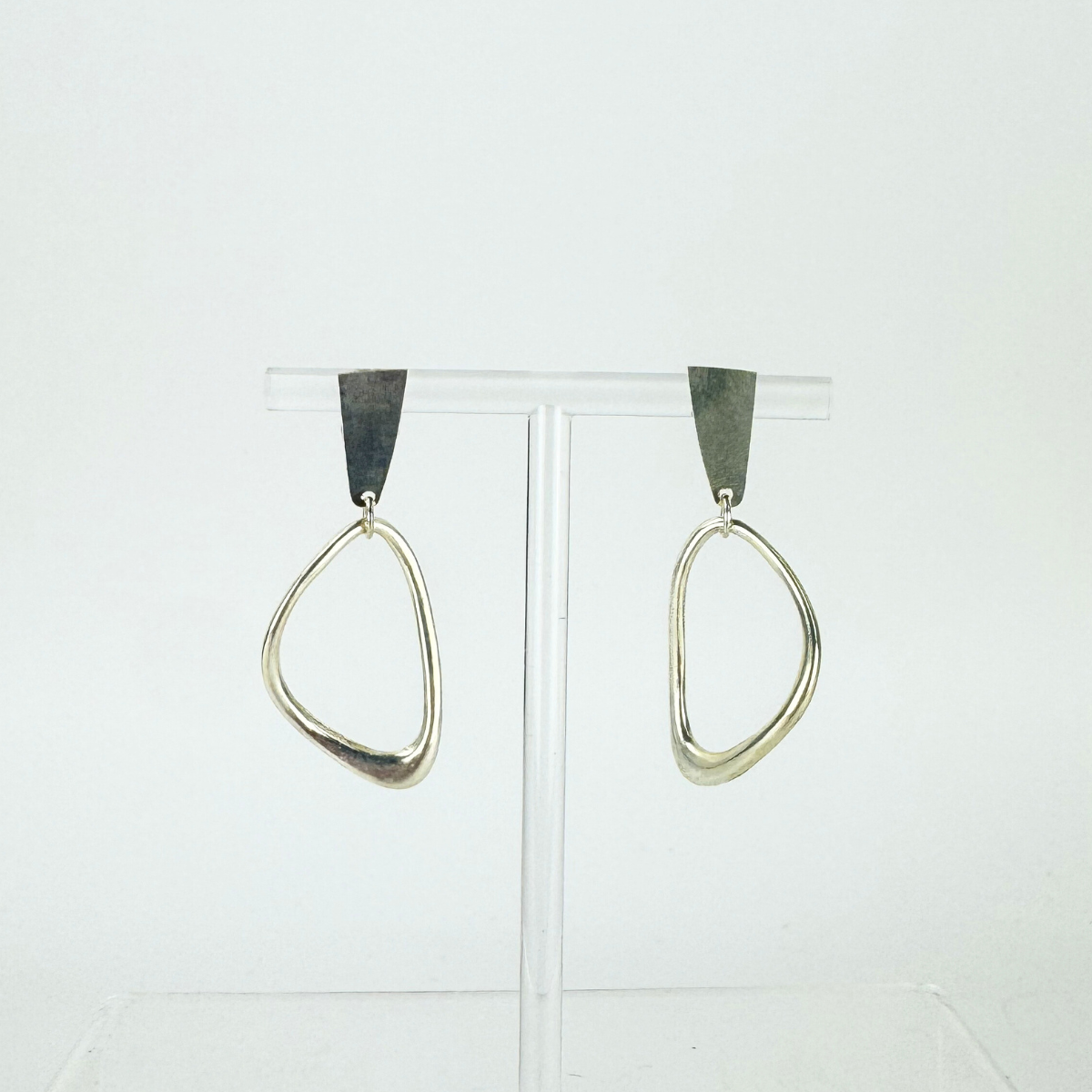 Fotini Irregular Oval Post Hoop Earrings Gold - Big Bag NY 