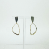 Fotini Irregular Oval Post Hoop Earrings Gold - Big Bag NY 