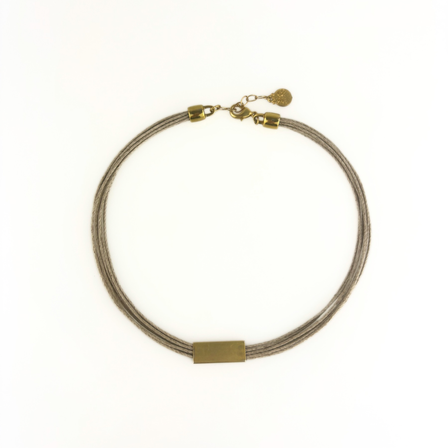 Fotini Minimalist Linen Pendant Necklace - Big Bag NY
