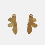 Fotini Painted Gold Botanical Fringe Earrings - Big Bag NY