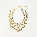 Fotini Reversible Gold and Silver Leaf Mesh Collar Necklace - Big Bag NY