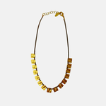 Fotini Rippled Gold Square necklace - Big Bag NY