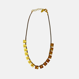 Fotini Rippled Gold Square necklace - Big Bag NY