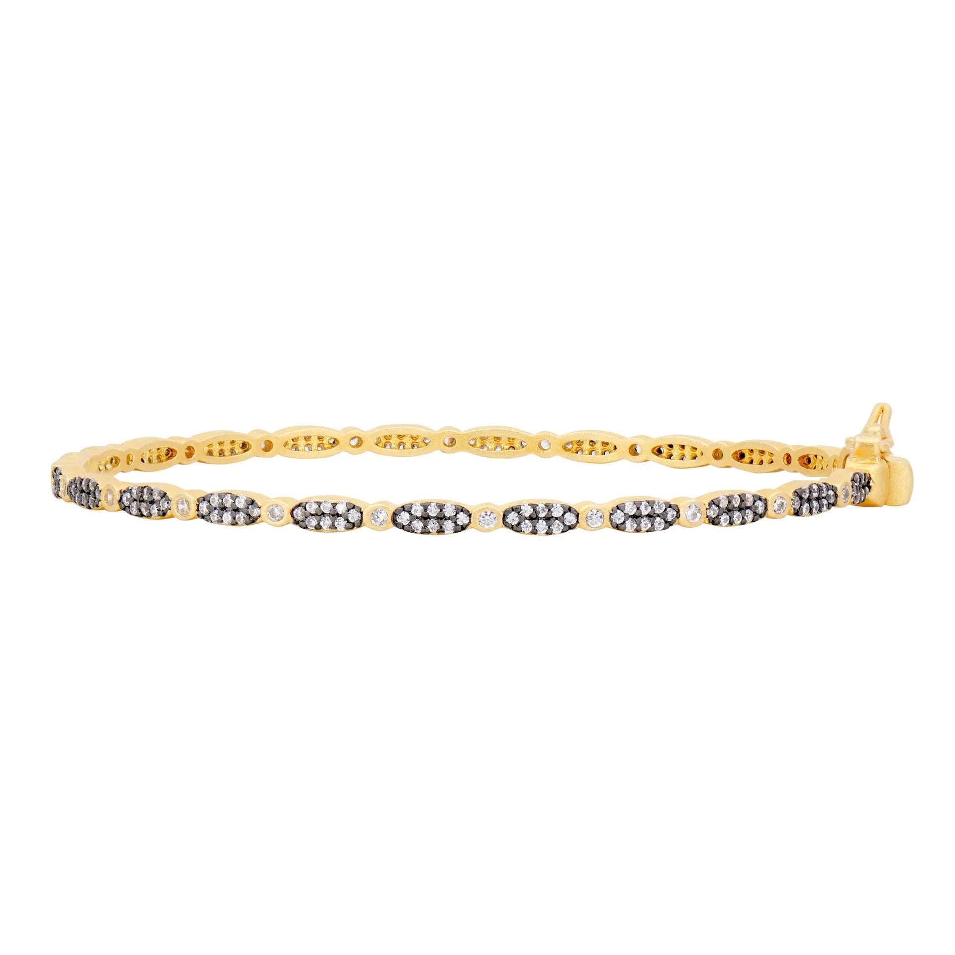 Freida Rothman Marquise Pave Thin Hinge Bangle - Big Bag NY