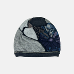 Fuga Fuga Hand Embroidered Knitted Cap in Gray - Big Bag NY