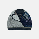Fuga Fuga Hand Embroidered Knitted Cap in Gray - Big Bag NY