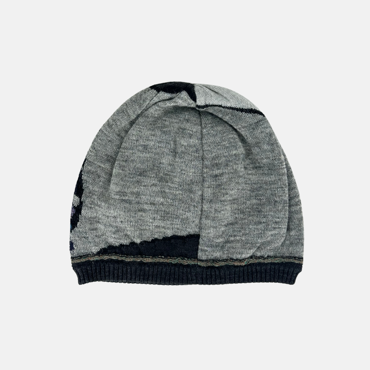 Fuga Fuga Hand Embroidered Knitted Cap in Gray - Big Bag NY