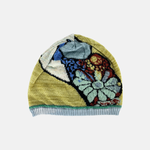 Fuga Fuga Hand Embroidered Knitted Cap in Mustard Yellow - Big Bag NY