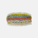 Fuga Fuga Hand Embroidered Knitted Head Band in Beige - Big Bag NY
