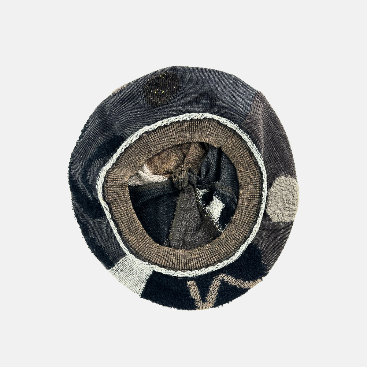 Fuga Fuga Knitted Beret in Black - Big Bag NY