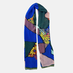 Fuga Fuga Large Knitted Shawl in Blue - Big Bag NY