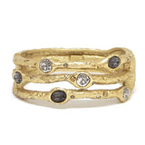 TAT2 Gold Capri 3 Row Coin Crystal & Crystal Bangle - Big Bag NY