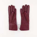 Gala 3 Button Leather Gloves with Cashmere Lining in Rhum - Big Bag NY