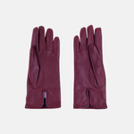 Gala Basic Soft Leather Gloves with Cashmere Lining Crimson- Big Bag NY