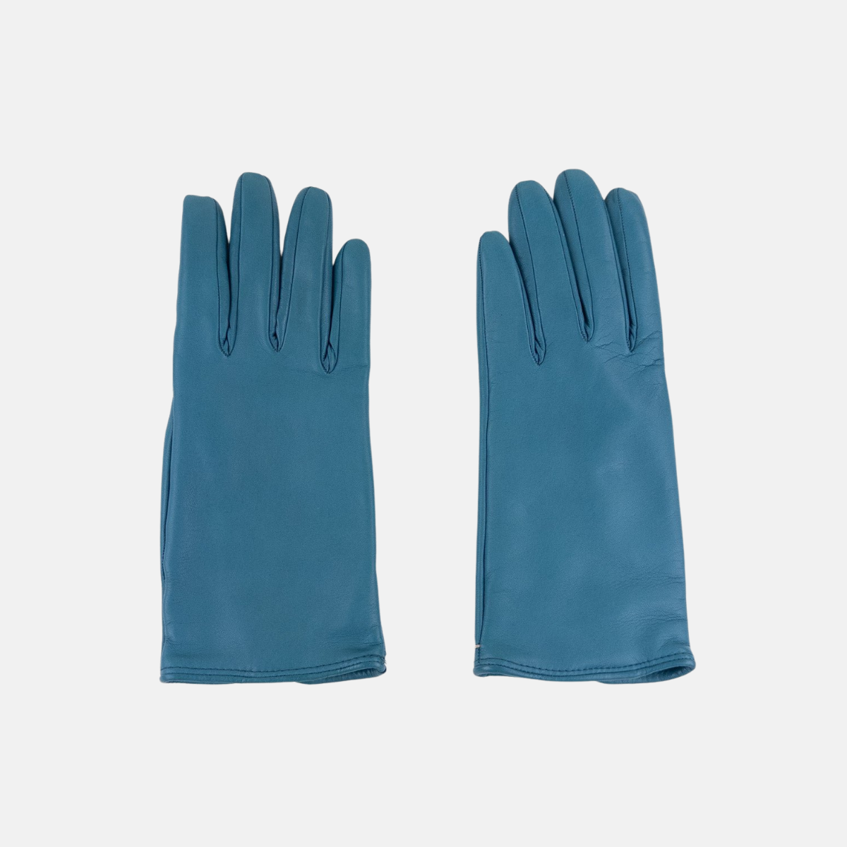 Gala Basic Soft Leather Gloves with Cashmere Lining Teal - Big Bag NY