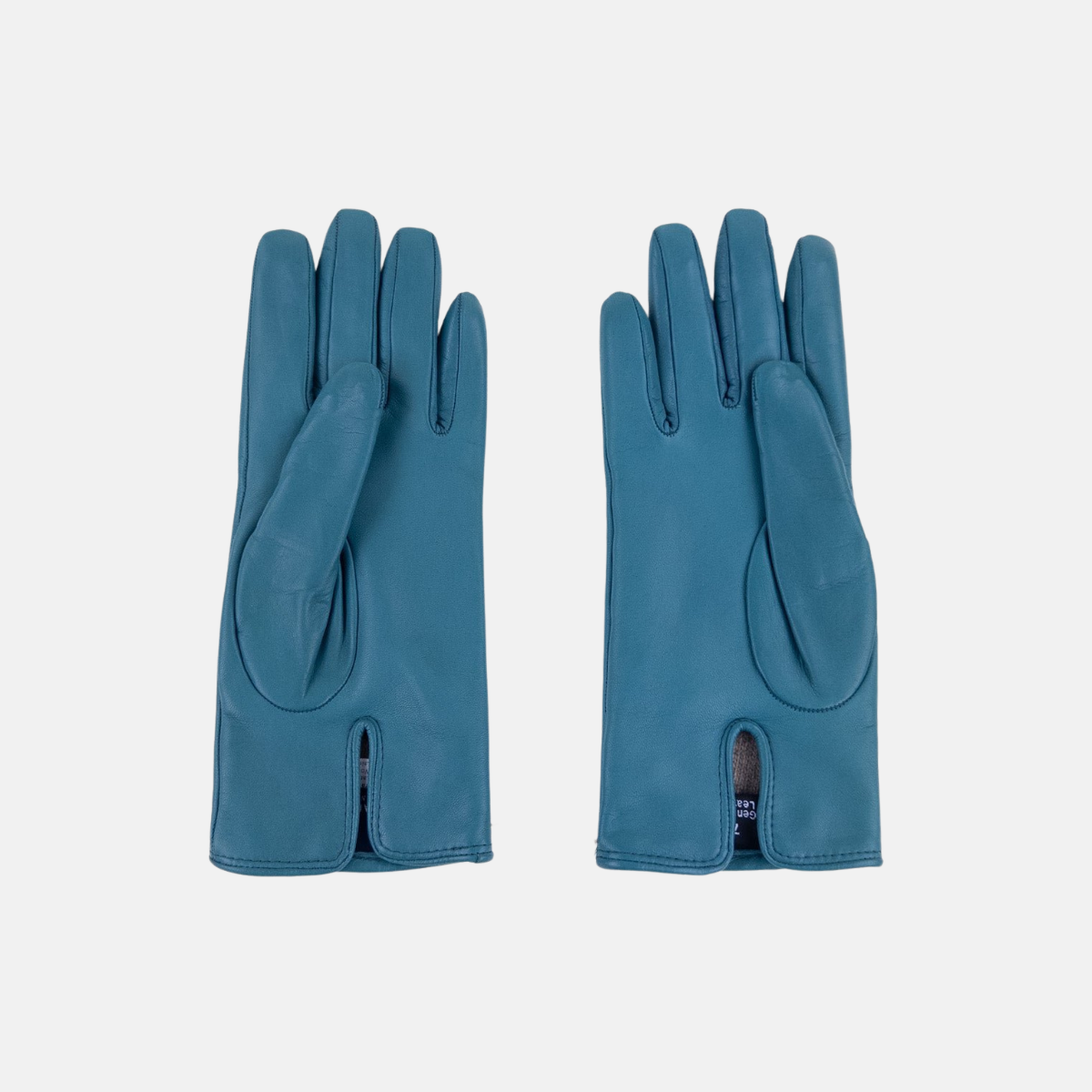 Gala Basic Soft Leather Gloves with Cashmere Lining Teal - Big Bag NY