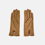 Gala Basic Soft Leather Gloves with Cashmere Lining in Alpaca - Big Bag NY