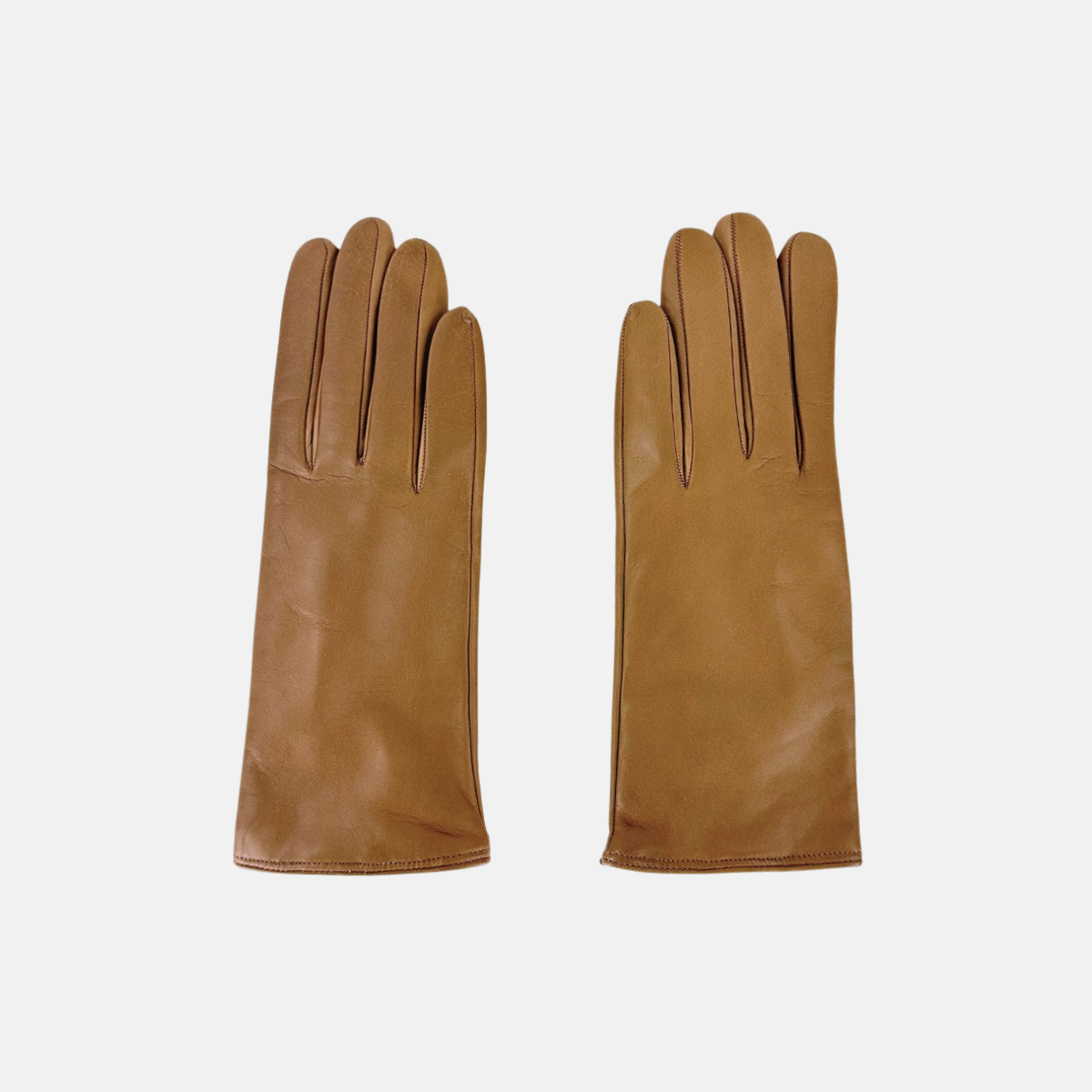 Gala Basic Soft Leather Gloves with Cashmere Lining in Alpaca - Big Bag NY