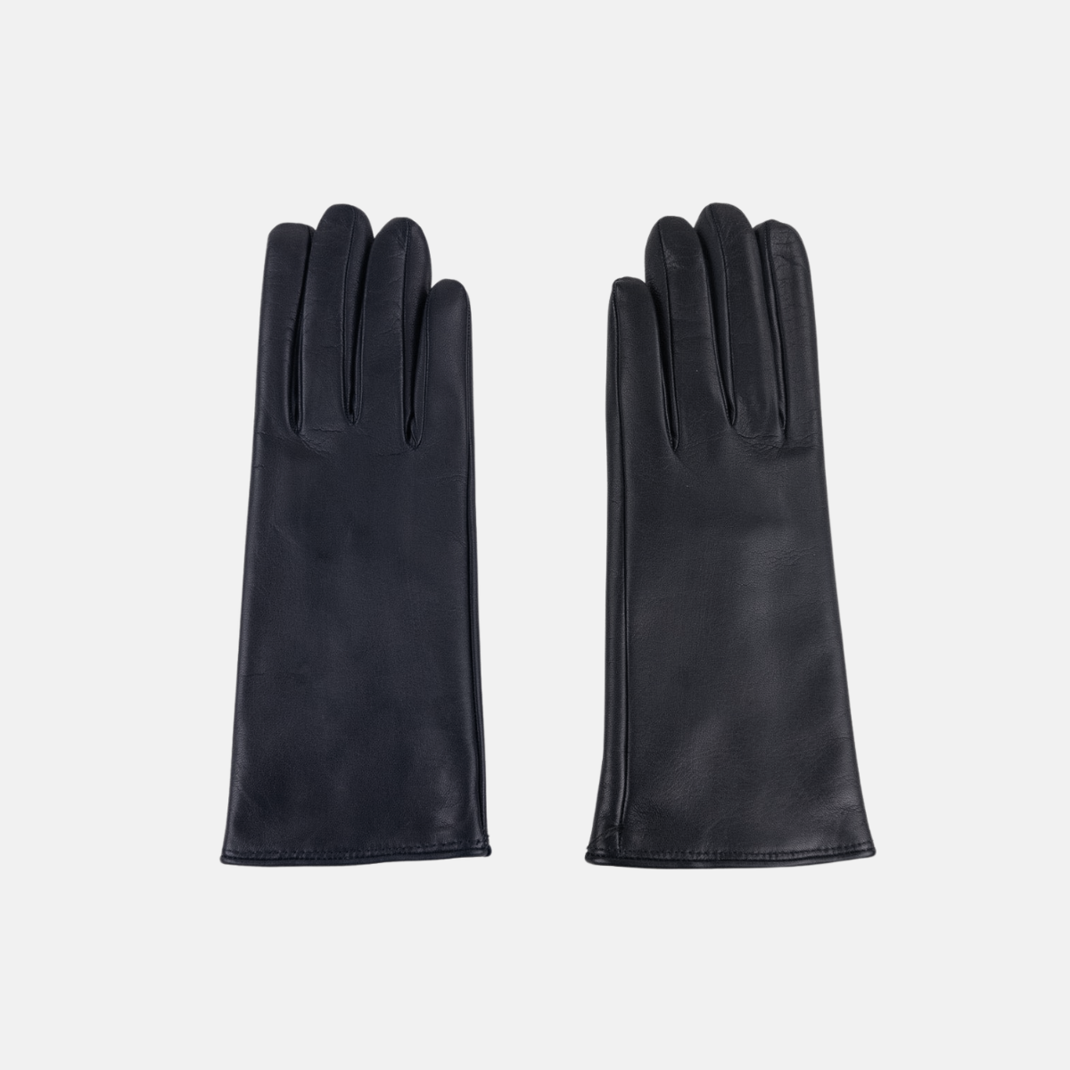Gala Basic Soft Leather Gloves with Cashmere Lining in Black - Big Bag NY