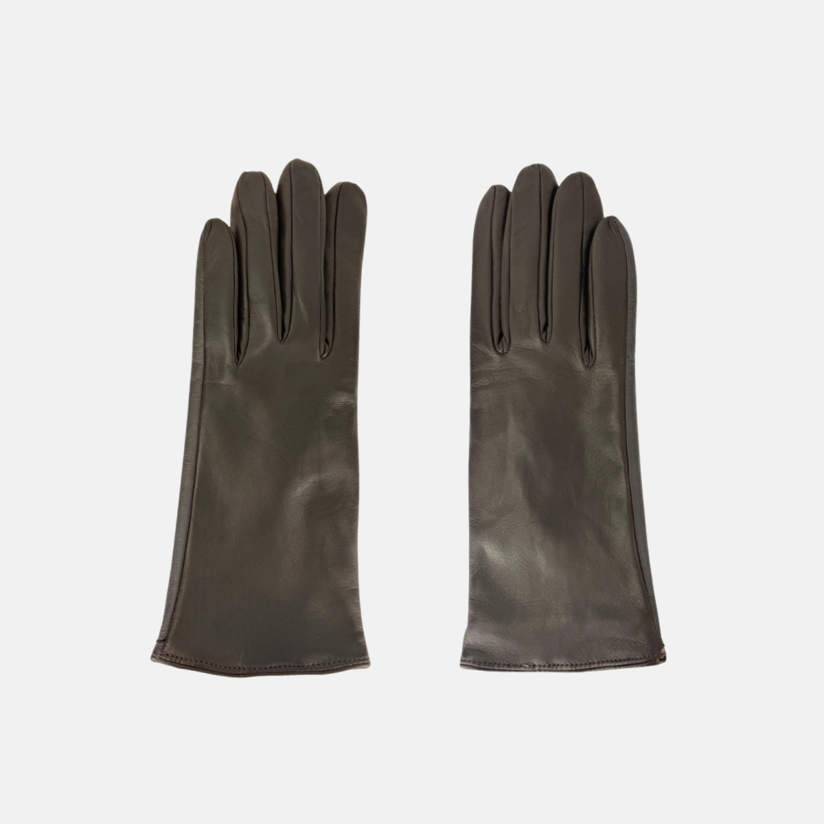Gala Basic Soft Leather Gloves with Cashmere Lining in Brown - Big Bag NY