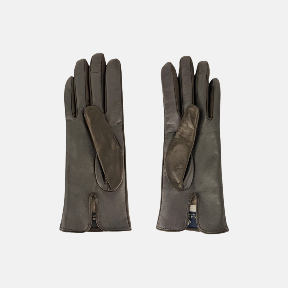 Gala Basic Soft Leather Gloves with Cashmere Lining in Brown - Big Bag NY