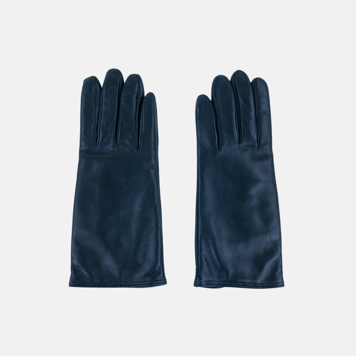 Gala Basic Soft Leather Gloves with Cashmere Lining in Navy - Big Bag NY