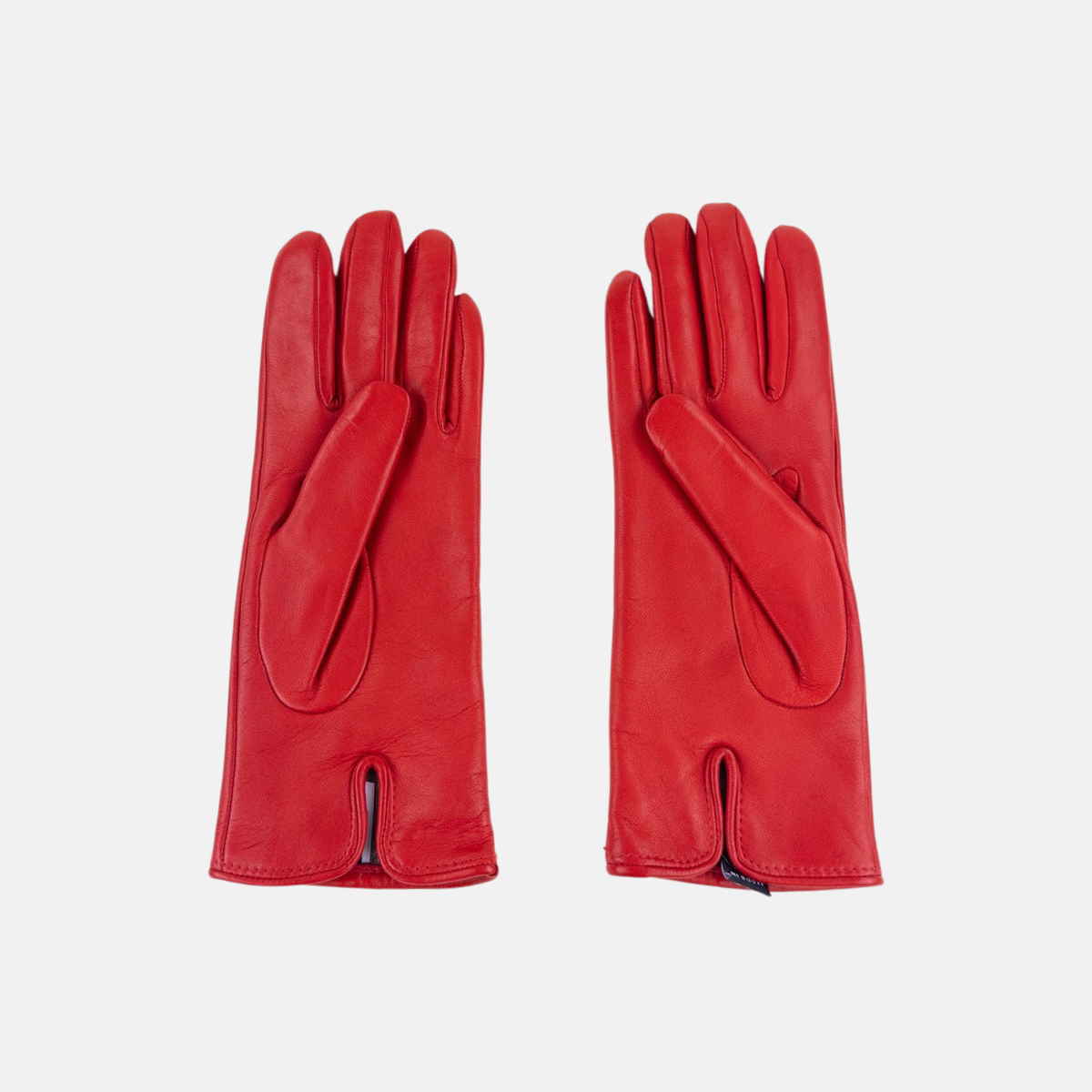 Gala Basic Soft Leather Gloves with Cashmere Lining in Red - Big Bag NY