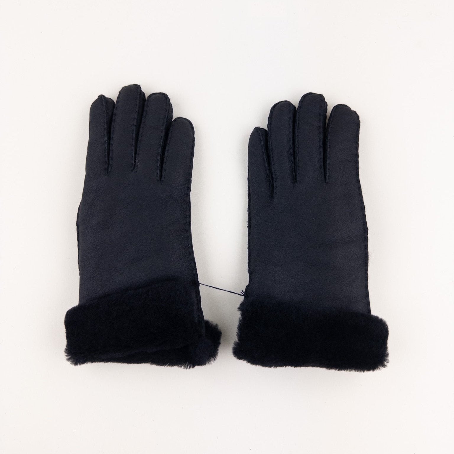 Gala Shearling Glove Leather Finish in Black - Big Bag NY
