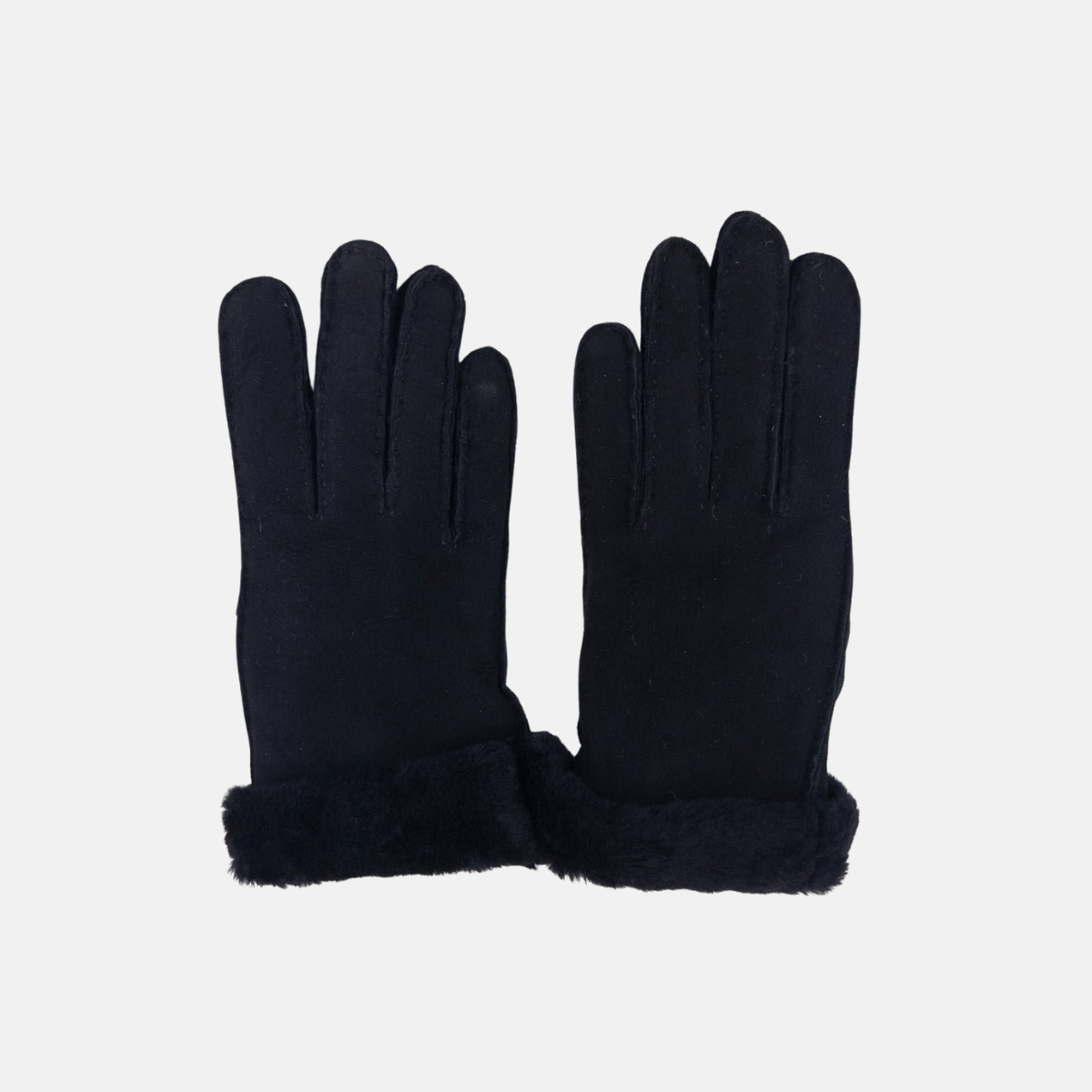Gala Shearling Glove Suede Finish in Black - Big Bag NY