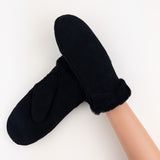 Gala Shearling Mitten in Black - Big Bag NY