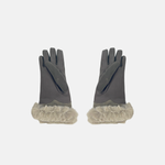 Gala Turned Fur Cuff Leather Gloves w/ Touchscreen Tech - Fango - Big Bag NY 