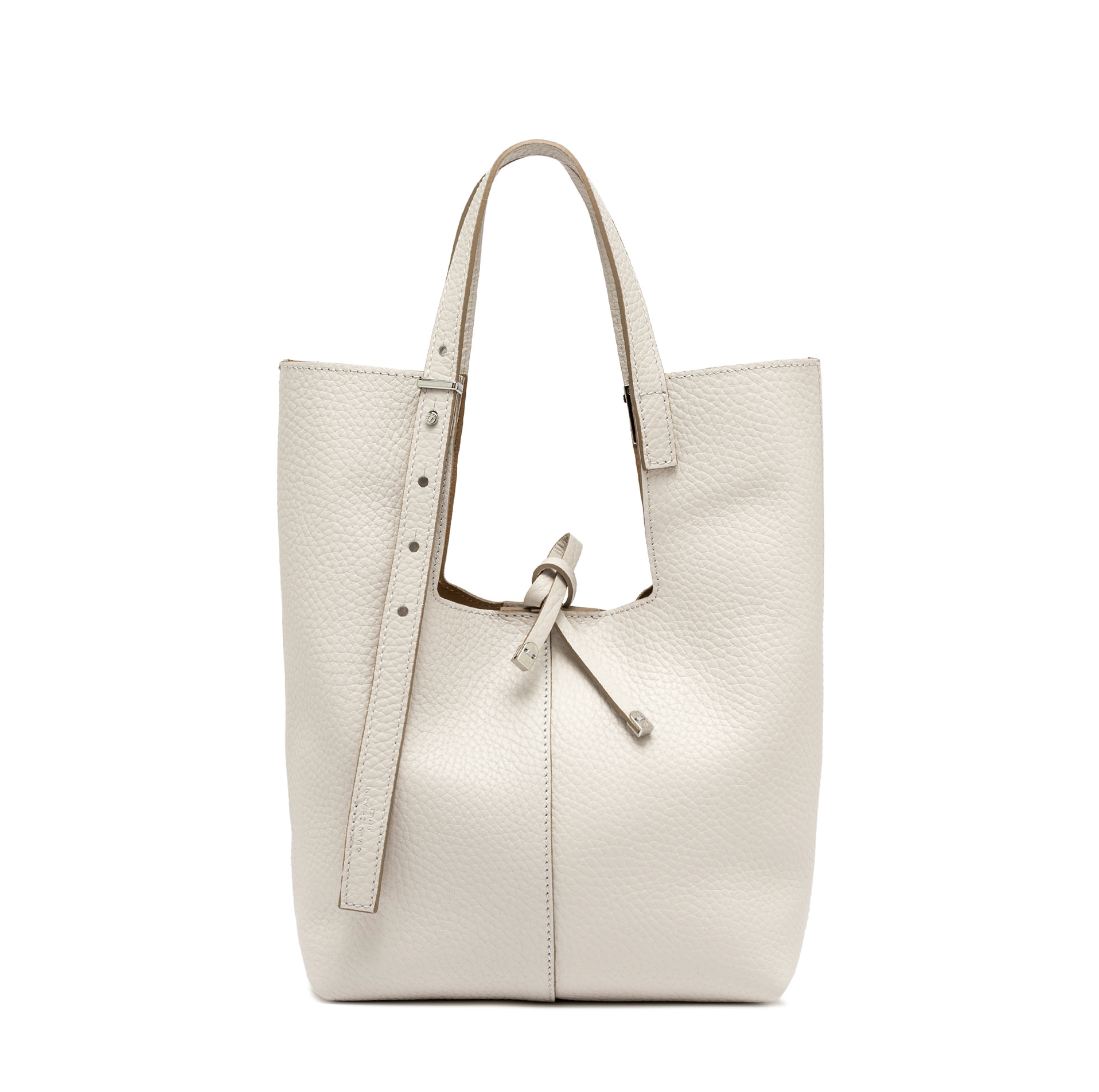 Gianni Chiarini Ava Leather Bucket Tote Sand - Big Bag NY
